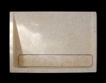 ETA - Countertop rectangular natural stone washbasin by RAMA 1956 - view 3